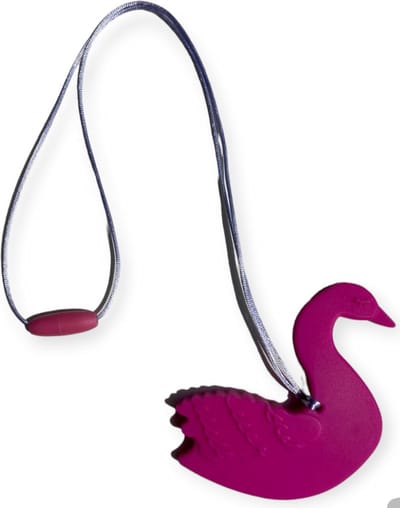 Bijtketting | Zwaan | Fuchsia | Lila | Roze | Vanaf 3 jaar!