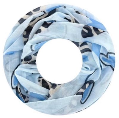 Dunne Colsjaal - Print - (33753#) - Blauw
