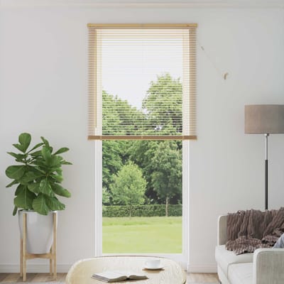 vidaXL - Venetiaanse - jaloezie - Lichtbruin - met - Patroon - 213 - x - 80 - cm - 25 - mm