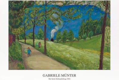 Kunstdruk Gabriele Münter - Der letzte Schnauferlzug 1924 90x70cm
