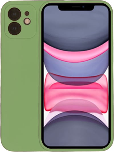 Smartphonica Telefoonhoesje Geschikt voor iPhone 11 siliconen hoesje - Backcover Siliconen Case - Groen geschikt voor iPhone 11