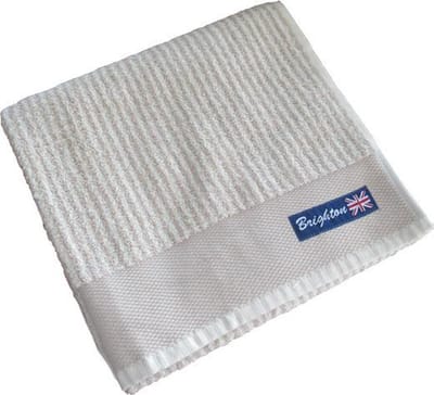 Brighton Stripe Handdoek - 60x110 cm - Beige - 3 stuks