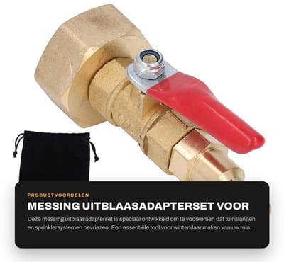 Dailygoods - Messing Uitblaasadapterset voor Tuinirrigatie en Vorstbescherming