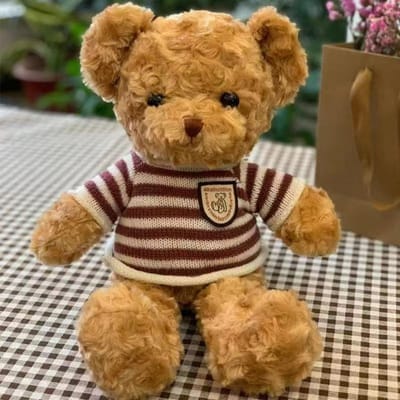 30cm Schattige Teddybeer Pluche Speelgoed met Zachte Trui Schattig Knuffeldier Perfect Cadeau voor Kinderen 30cm