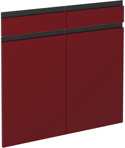 Vicco R-Line Keukenfront – 79.2 x 70.8 cm meubelfront voor de onderkast met lades Rood