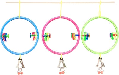 Jw activitoy ring clear - Parkieten speelgoed - Vogelspeelgoed - Kunststof - Meerkleurig - 21 cm - ø 11 cm