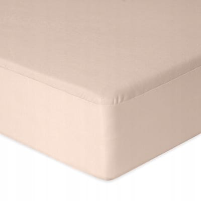Jersey hoeslaken met elastiek 160x200 cm - Beige