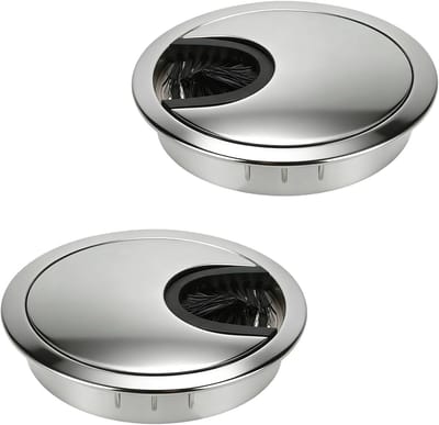 Kabeldoorvoer voor bureau - Set van 2 stuks, 60mm kabelinvoer voor een opgeruimd bureau en betere organisatie