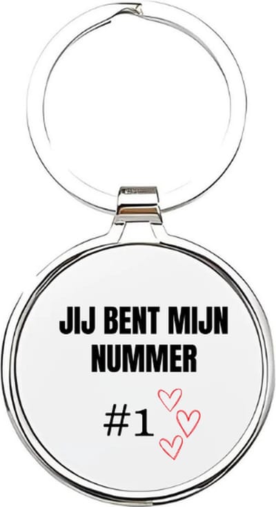 Akyol - je bent mijn nummer 1 Sleutelhanger - Liefde - vriend - valentijnsdag - cadeautje voor vriend/vriendin - verjaardagscadeau - kado - gift - getrouwd - relatie - cadeau voor je man - valentijnsdag - 4 x 7,5 CM