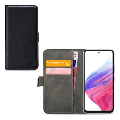 Mobilize Telefoonhoesje geschikt voor Samsung Galaxy A53 Hoesje | Mobilize Classic Gelly Wallet Bookcase Portemonnee | Pasjeshouder voor 2 Pasjes | Telefoonhoesje voor Pinpas / OV Kaart / Rijbewijs - Zwart