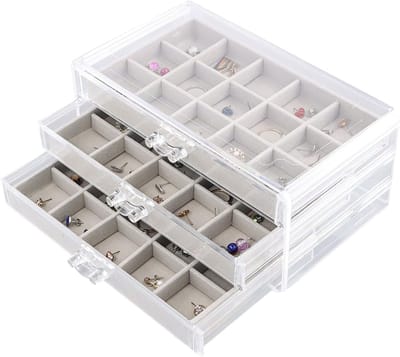 Sieradenopbergdoos voor Meisjes met Lades voor Oorbellen en Ringen - Organisator voor Sieraden en Accessoires