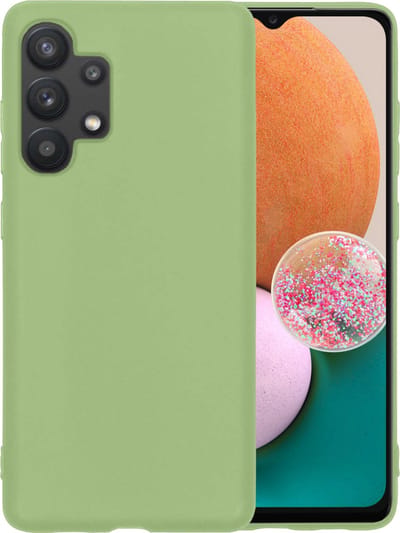 Hoesje - Geschikt voor Samsung Galaxy A13 4G - Sterk & Shockproof - Hoes Cover - Siliconen Case - Telefoonhoesjes - Groen