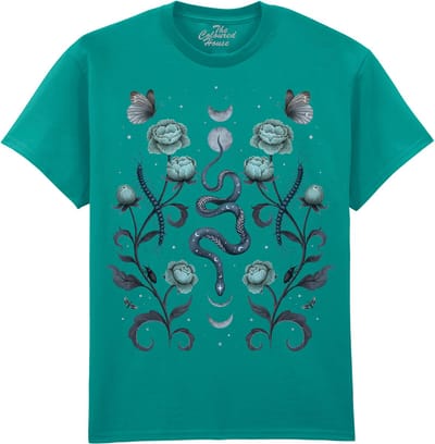 Slang Serpentine Garden Black The Coloured House T-shirt M