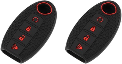 Dailygoods- Autosleutel Cover - 2 Stuks - Siliconen - Compatibel met Nissan - Bescherming tegen Krassen - Eenvoudig te Installeren - Sleutelhoes