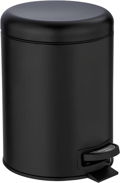 TIM® Prullenbak - Prullenmand - Afvalbak - Trash Can - Zwart - 21cm x 28cm x 24cm