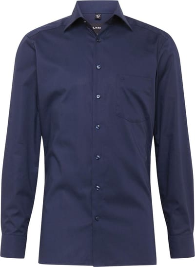 OLYMP Luxor Overhemd, Modern Fit, New Kent, Marineblauw