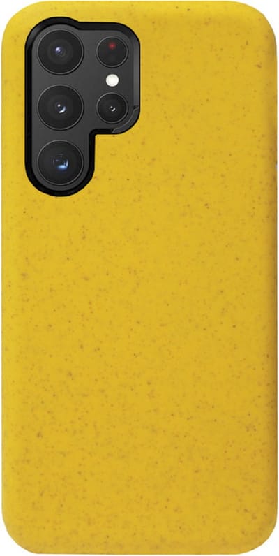 ADEL Tarwe Stro TPU Back Cover Softcase Hoesje Geschikt voor Samsung Galaxy S22 Ultra - Duurzaam Afbreekbaar Milieuvriendelijk Geel