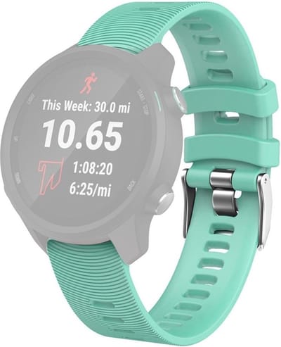 Siliconen bandje - geschikt voor Garmin Venu (2 Plus) / Venu SQ (2) / Vivomove (Style - Sport) / Vivoactive 3 / 5 / 6 / Forerunner 55 / 165 / 245 / 645 / 570 - 42mm - mintgroen
