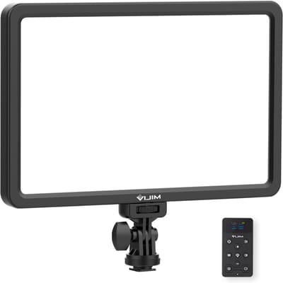 VIJIM VL192 Draagbare Flat Panel Light LED Video Light 2500K-9000K Bi-color Temperatuur Dimbaar USB zwart