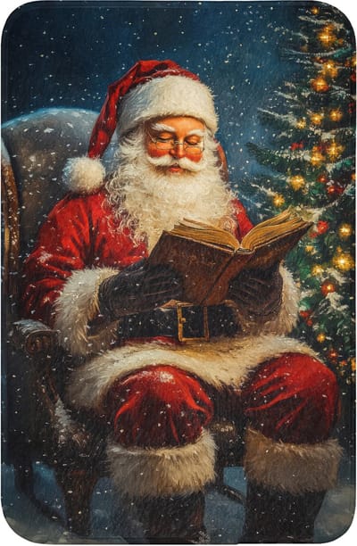 WC mat 40x60 cm - Antislip - Kerstman - Kerst - Winter - Kerstboom - Toiletmat - Vloermat - Douchemat - Toilet tapijt - Toiletmatten