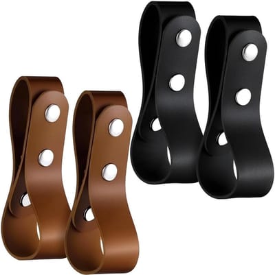 Set van 4 Handgemaakte PU Leren Holsters met Lasso en Touwbevestiging voor Middeleeuwse Kostuums en Cosplay Accessoires voor Mannen
