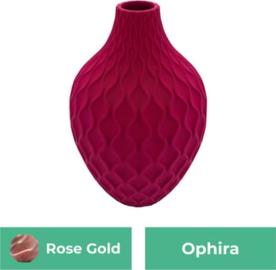 Ophira moderne vaas – Decoratieve vaas - Rose Gold - 3d geprinte vaas – geschikt voor droogbloemen - 20CM