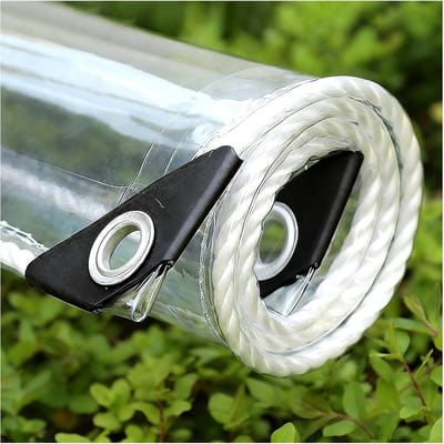 Transparant Zeil - Waterdicht PVC - Outdoor Bescherming - Met Verstevigde Ringen - 2 x 2 Meter - Doorzichtig