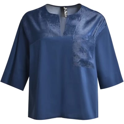 Dames blouse met borstzak Mat Fashion