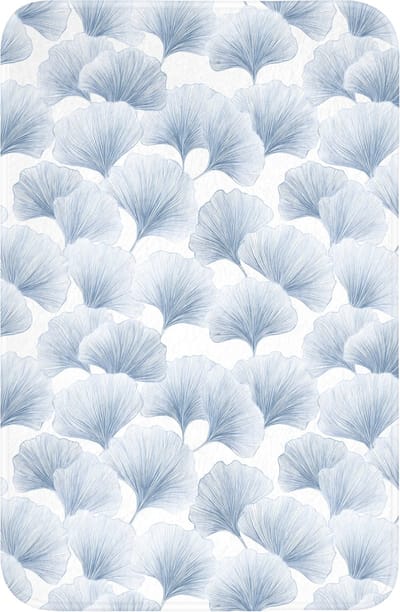 WC mat 40x60 cm - Antislip - Waaier - Modern - Blauw - Toiletmat - Vloermat - Douchemat - Toilet tapijt - Toiletmatten