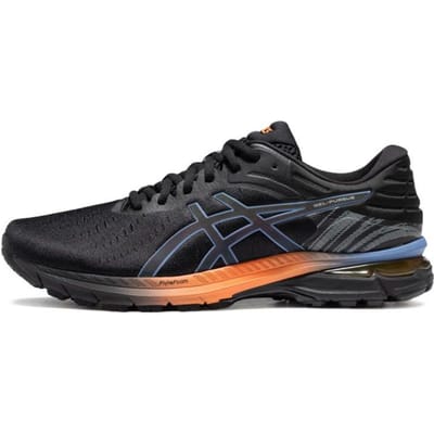 Asics Gel-Pursue 7 Comfortabele Stof Synthetisch Leer Lage Top Hardloopschoenen Heren sneaker Zwart Blauw Oranje 1011B254-001 40 black