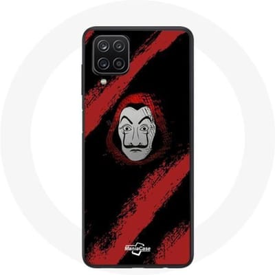 Coque - La Casa de Papel - Samsung Galaxy A12 - Souple - Noir - Masque peinture
