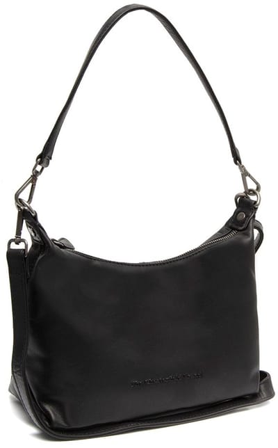 Christie Waxed Pull Up Schoudertas - Zwart