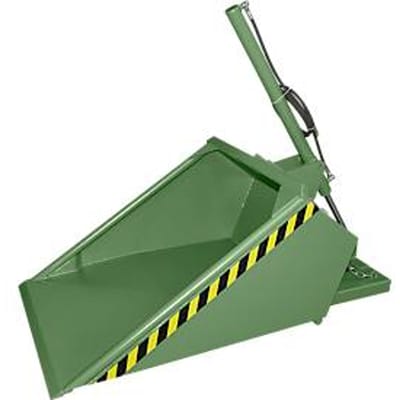 Bauer hydraulische heftruckbak DGS 500, heftruckhydrauliek, L 1610 x B 1050 x H 1370 mm, 0,5 m³, tot 1000 kg, staal gelakt, reseda groen