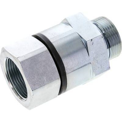 G 1 1/4'' F/M Verzinkt Stalen Draaidoorvoer 400 Bar - Hydrauliek - Hoge druk - FL2S-FM-EZFP-114G-R