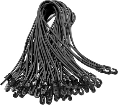 Elastisch Bungeekoord met Haken - 50 x 25 cm - Perfect voor Dekzeilen, Netten en Tenten