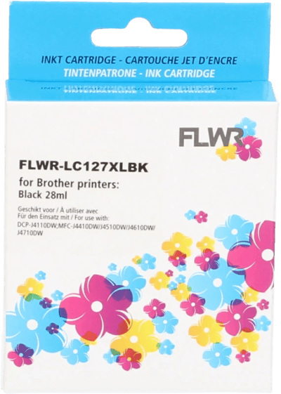 FLWR - Cartridges / Brother LC-127XLBK / zwart / Geschikt voor Brother