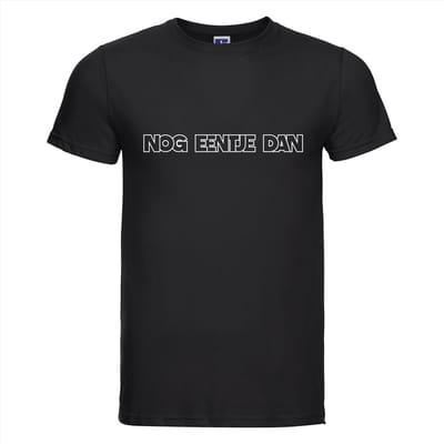 Nog eentje dan T-shirt - 100% Katoen - Maat XS - Classic Fit - Zwart