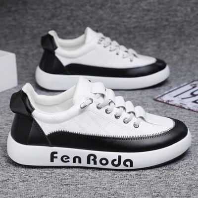 Sportschoenen Heren Herfst en Winter Papa Schoenen Dikke Zool Alles-match Casual Leren Bovenwerk Trendy Heren Nieuwe Trend Alles-match Heren Casual 42 gray