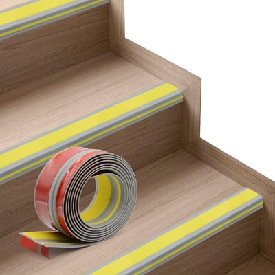Traprandprofiel Zelfklevend - Antislip Profiel - Treden Beveiligen - Duurzaam PVC Materiaal - 4 Meter Lengte 9 cm breed- Geel