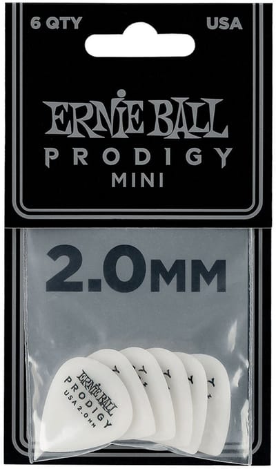 Ernie Ball - Prodigy Mini White - Plectrum set - 2.00 mm