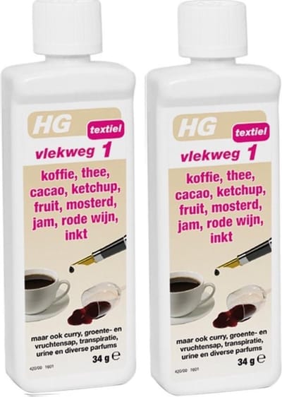 Hg Vlekweg Nr1 Koffie - Thee - Ketchup - Inkt - Rode Wijn | 2 Stuks !