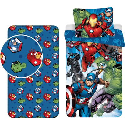 Avengers slaapkamerset; dekbedovertrek en hoeslaken