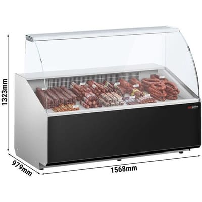 GGM Gastro Kühltheke - 1600mm - Frontblende Schwarz