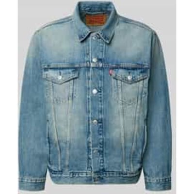 relaxed fit jeansjack van puur katoen