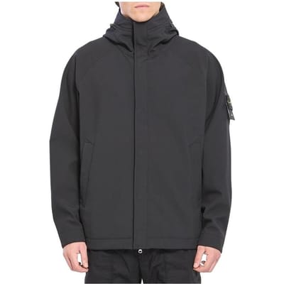 Parka à capuche manches longues couleur unie Stone Island Vêtements d'extérieur homme K2S15Q100010S0B22-V0029 XXXL black