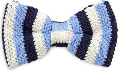 We Love Ties - Strikken - Strik gebreid blauw - wit - marineblauw / lichtblauw / wit
