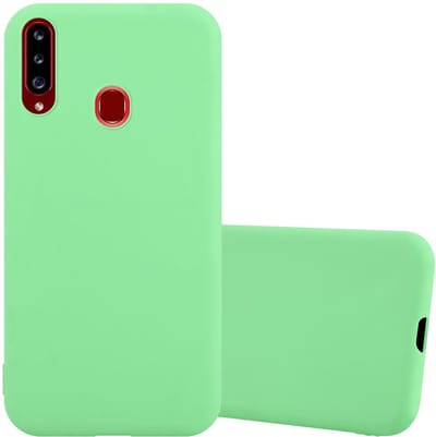Cadorabo Hoesje geschikt voor Samsung Galaxy A20s in CANDY PASTEL GROEN - Beschermhoes gemaakt van flexibel TPU silicone Case Cover