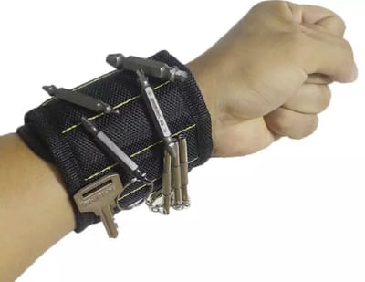 Scoby - Magnetische armband - Klus Armband - Tool Bracelet - Gereedschapshouder - 15 Neodymium Magneten - Zwart