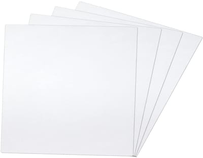 Set van 4 Mouldable Plastic Plates - Witte Mallen, 1.5mm Dikte, 30x30cm voor Creatief Gebruik
