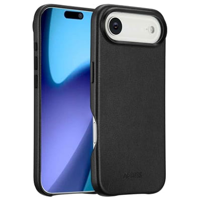 Accezz Hoesje - Geschikt voor iPhone 17 Air - geschikt voor MagSafe Leather Backcover - Black